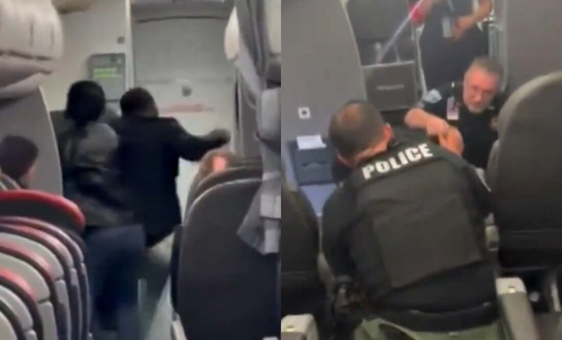 Pasajero de American Airlines enloquece en pleno vuelo; asegura huir de demonios. Foto: Captura redes sociales