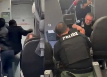 Pasajero de American Airlines enloquece en pleno vuelo; asegura huir de demonios y se traga un rosario. VIDEO