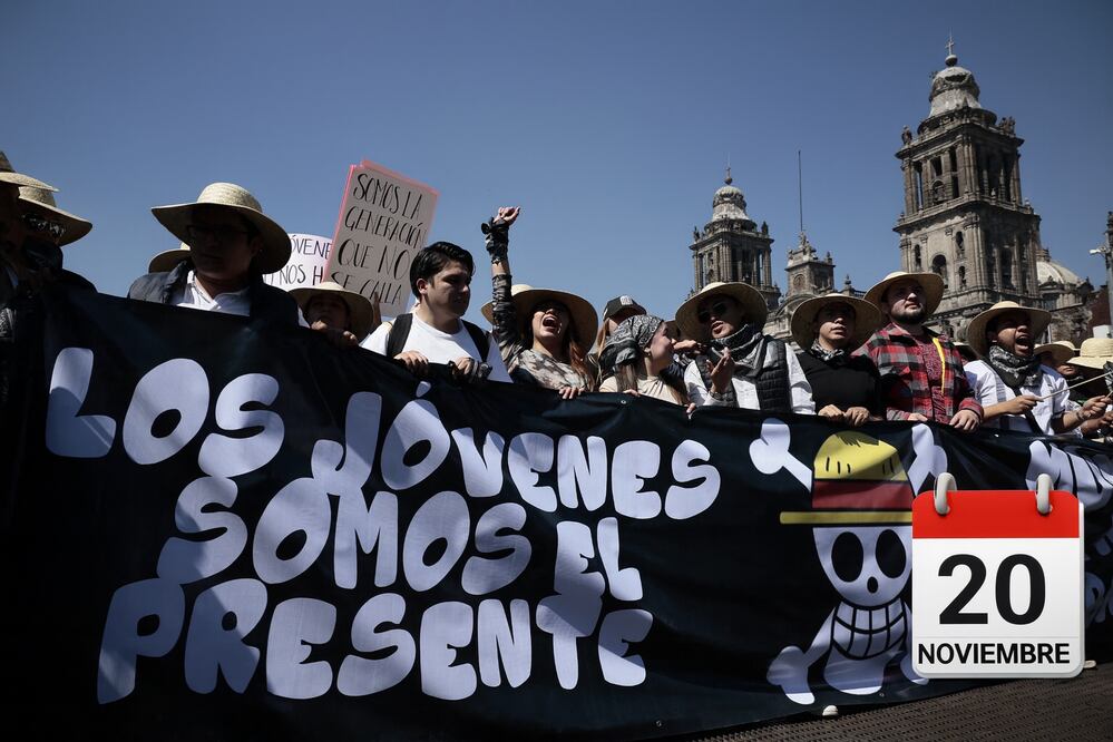 ¿A qué hora inicia la Marcha Gen Z y el Desfile del 20 de noviembre en CDMX? Ruta, puntos de encuentro y cierres viales. Foto: EFE