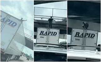 Video. Hombre de Texas muere por bailar sobre la caja de tráiler en movimiento