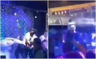 Video. Colapsa escenario y aplasta a bailarines en pleno show en plaza de Colombia