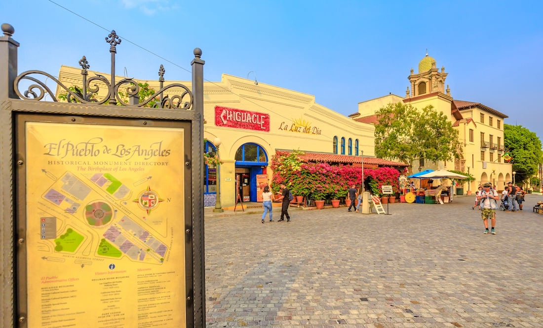 Pueblo de Los Ángeles, lugar que alberga la historia de la ciudad que alguna vez fue mexicana. Foto:  iStock-bennymarty