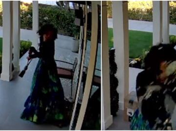 Escalofriante video muestra a mujer destrozando casa en California con pico