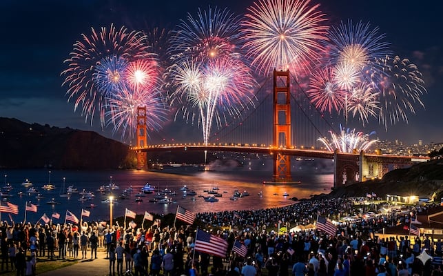 San Francisco celebrará el 4 de julio con un show de fuegos artificiales desde el Golden Gate