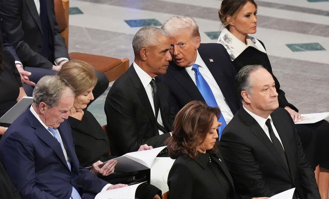 Funeral de Jimmy Carter: Biden, Trump y Trudeau presentes en emotivo adiós (AP Photo/Jacquelyn Martin)