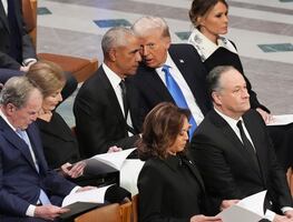 Funeral de Jimmy Carter: Biden, Trump y Trudeau presentes en emotivo adiós