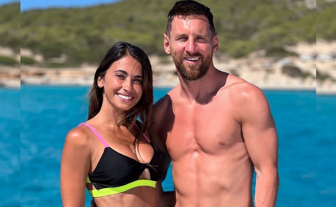 La empresaria Antonela Roccuzzo y el futbolista Lionel Messi. Foto: The Grosby Group