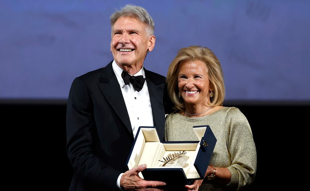 El Festival de Cannes entregó una Palma de Oro honorífica por sorpresa a  Harrison Ford. Foto: EFE/EPA/Sebastien Nogier