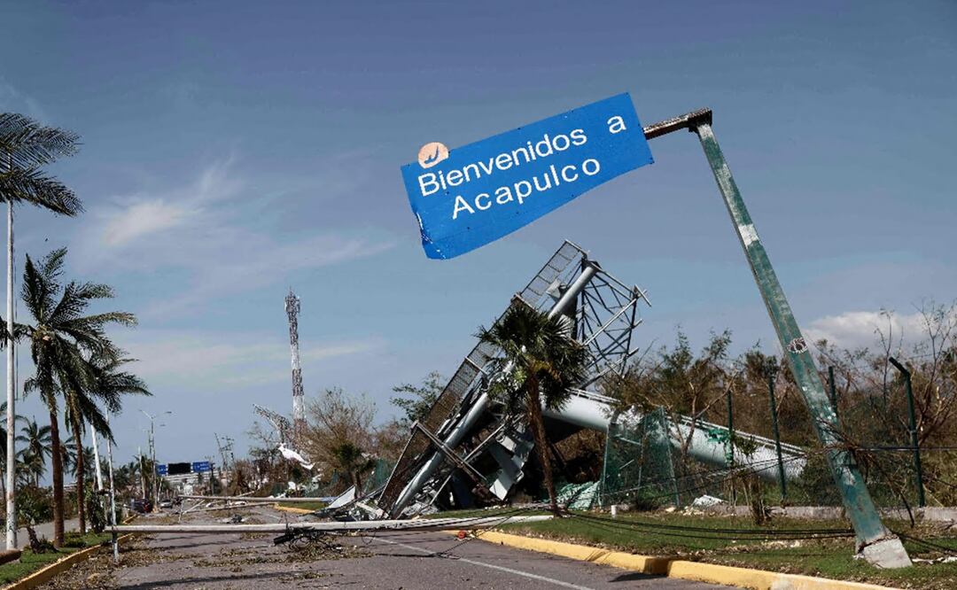 Un puente aéreo para desalojar a turistas y pobladores y llevar ayuda humanitaria empezó a operar este viernes en el aeropuerto del puerto mexicano de Acapulco. Foto AFP