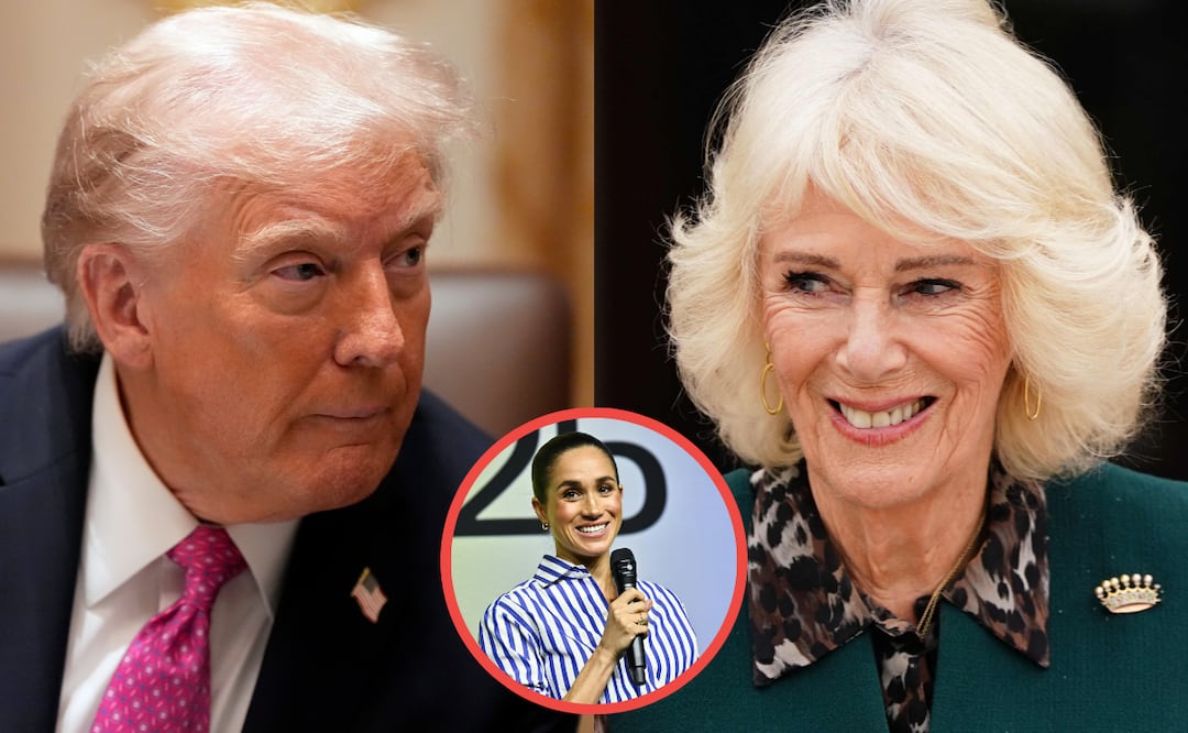 Trump quiso saber todo sobre Meghan Markle; afirman que le pidió “chismes” a la reina Camila. Foto: AP/AFP