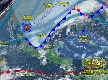 Primera tormenta invernal de la temporada provocará caída de agua nieve en estos estados de México