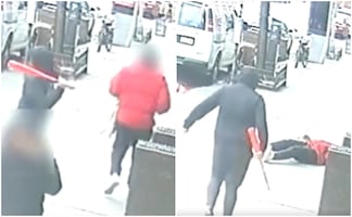 Video. Hombre golpea brutalmente a transeúnte con bate de béisbol en Nueva York 