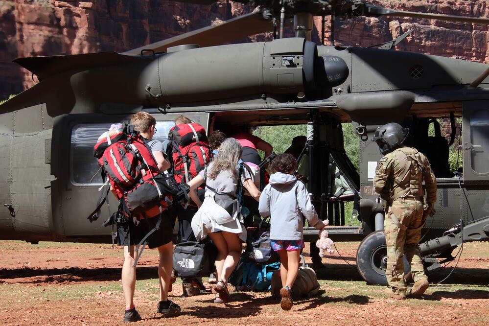 Encuentran cuerpo de excursionista desaparecida en Gran Cañón durante inundación repentina. (Maj. Erin Hannigan/U.S. Army via AP)