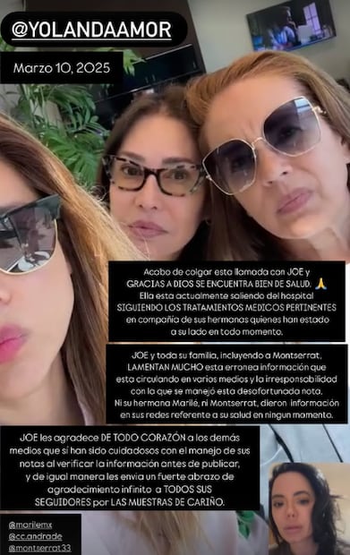 ¿Qué le pasó a Yolanda Andrade y qué enfermedad padece? Esto sabe.  FOTO: Instagram