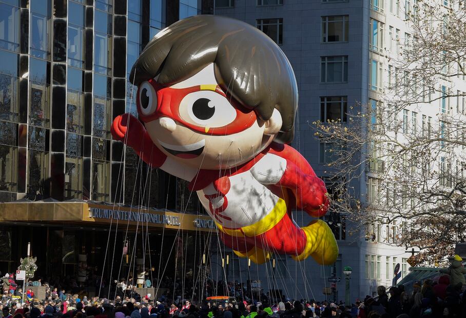 Macy's Thanksgiving Day parade, Thursday, Nov. 23, 2023, in New York. (AP Photo/Jeenah Moon)