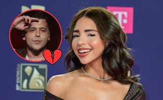 Ángela Aguilar ya no canta en vivo con Christian Nodal y él solo la mira tras escenario. (VIDEO)