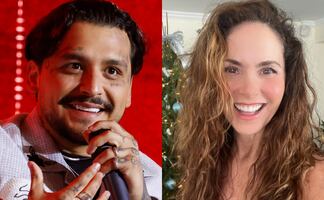 Fans se burlan de Nodal por usar banquito para verse más alto que Lucero: “Vengo a ver al forajido entaconado”