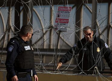 CBP refuerza seguridad ante investidura de Trump; colocan alambre de púas
