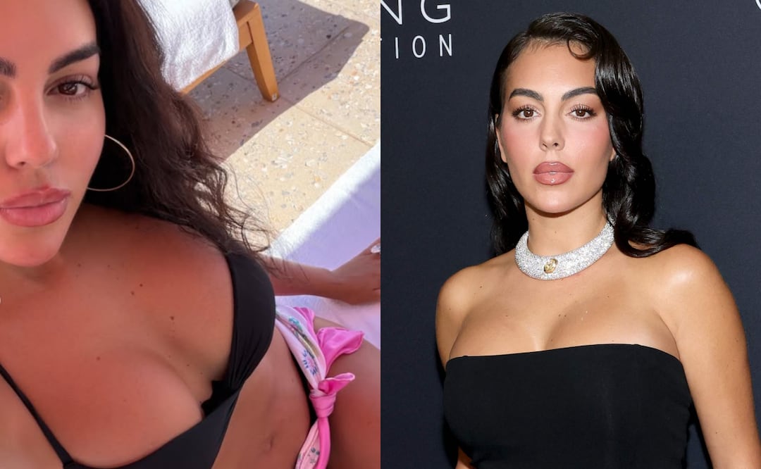 El bikini de hilo con el que Georgina Rodríguez deslumbró en Miami mientras acompaña a Cristiano Ronaldo. Foto: Instagram / AFP