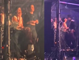 Captan a Ángela Aguilar fumando en concierto de Christian Nodal; ¿Y el embarazo? VIDEO