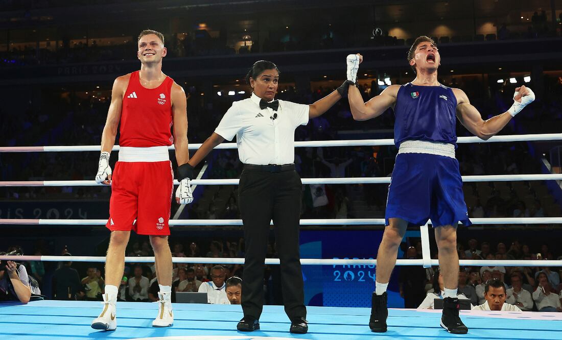 Juegos Olímpicos. Así celebró la familia de Marco Verde su pase por el oro a la final de box. Foto: (Richard Pelham/Pool Photo via AP)