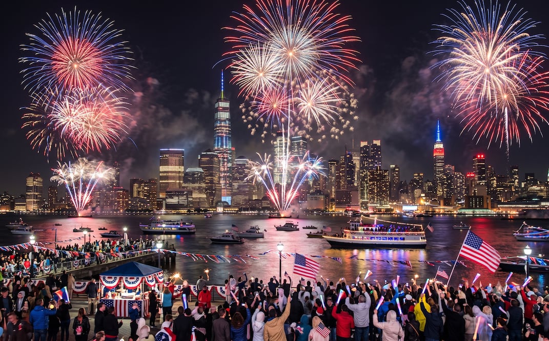 4 de julio 2026 ¿Qué ciudades de EU tendrán los mejores espectáculos de fuegos artificiales? Foto: IA