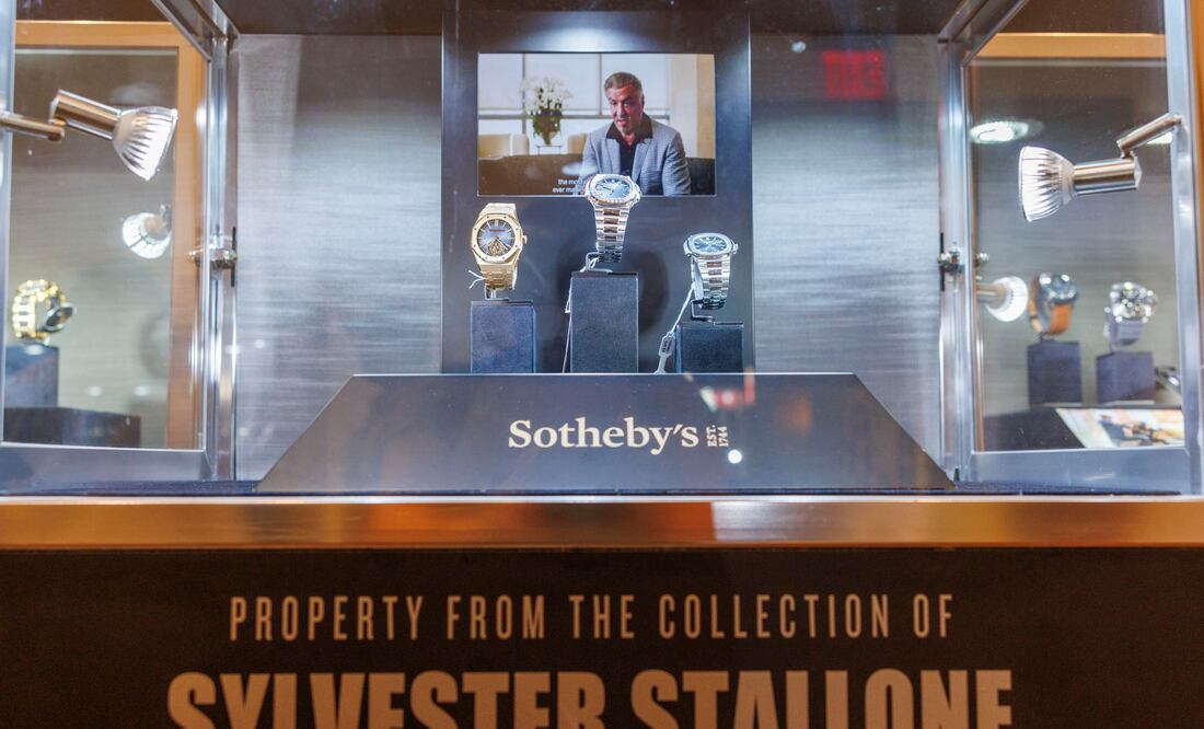 Sylvester Stallone subasta sus relojes de lujo; el Grandmaster Chime alcanza los 5.4 MDD. FOTO: EFE / Sarah Yenesel