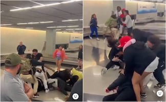 Video. Más de 10 pasajeros protagonizan salvaje pelea en aeropuerto de Chicago