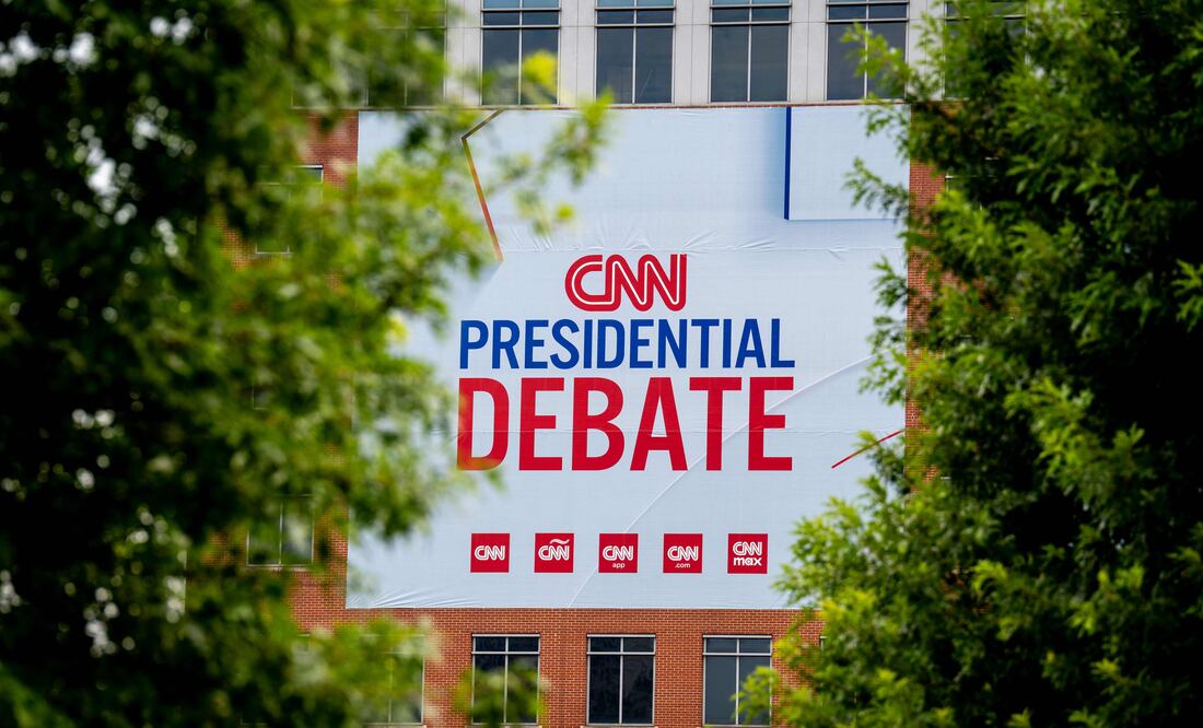 Debate presidencial Trump-Biden. Luces, cronómetros y mil periodistas en el centro de Atlanta (Photo by Andrew Harnik / GETTY IMAGES NORTH AMERICA / Getty Images via AFP)