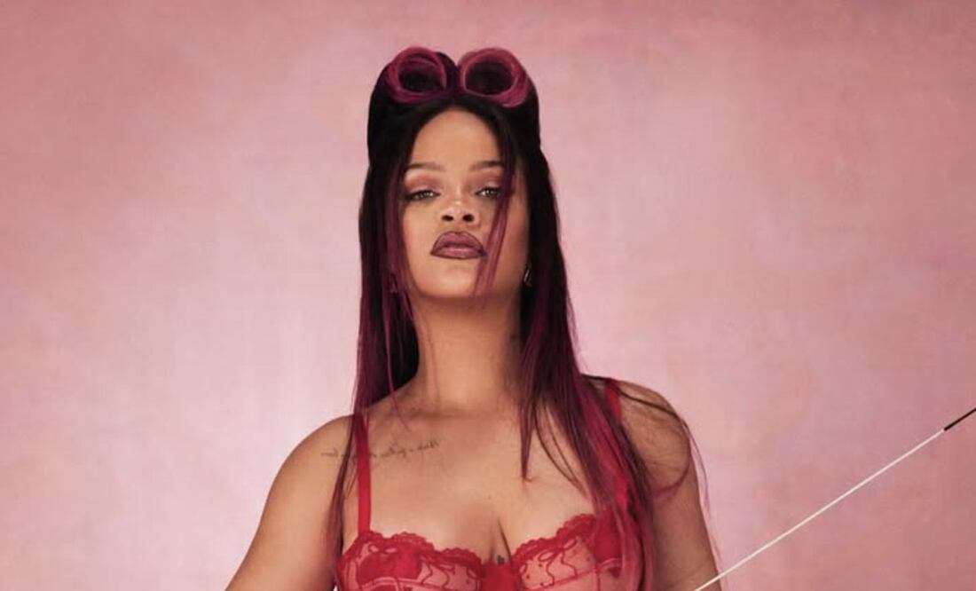 Rihanna modela atrevida en sesión fotográfica con lencería transparente de San Valentín. Foto: SavagexFenty via The Grosby Group