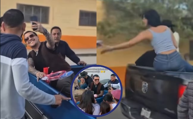 Critican a Ángela y a Nodal por repartir juguetes en Zacatecas: “los aventaron a la gente como si fueran perros” 