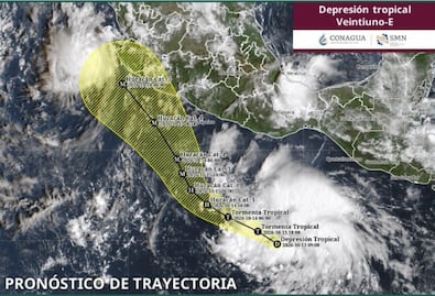 ¡Después de Simon, otra amenaza en el Pacífico! Se forma depresión tropical con potencial de huracán