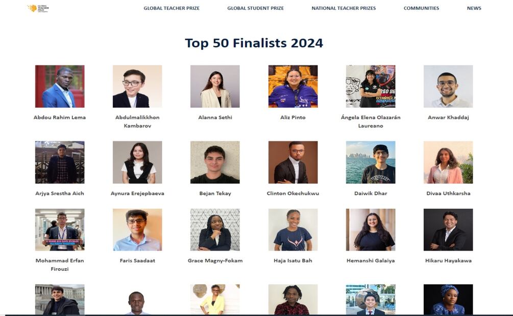 Seis jóvenes latinos entre los 50 mejores estudiantes del mundo. ¡Hay una mexicana! Foto: Global Teacher Prize