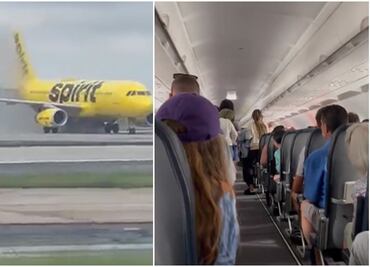 Video. Pasajeros entran en pánico por incendio en su vuelo de Spirit Airlines