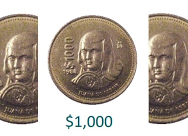 La moneda de $1000 de Sor Juana Inés de la Cruz por la que piden hasta $80 mil pesos