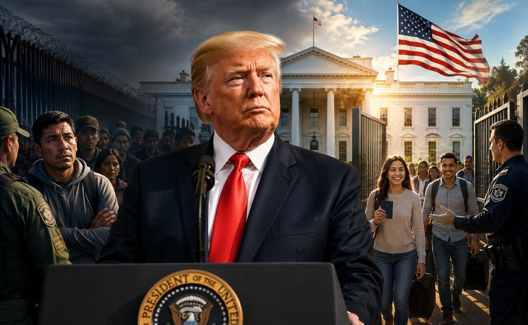 ¿A qué migrantes sí les abre las puertas Donald Trump? La decisión que desata polémica en EU. Foto IA