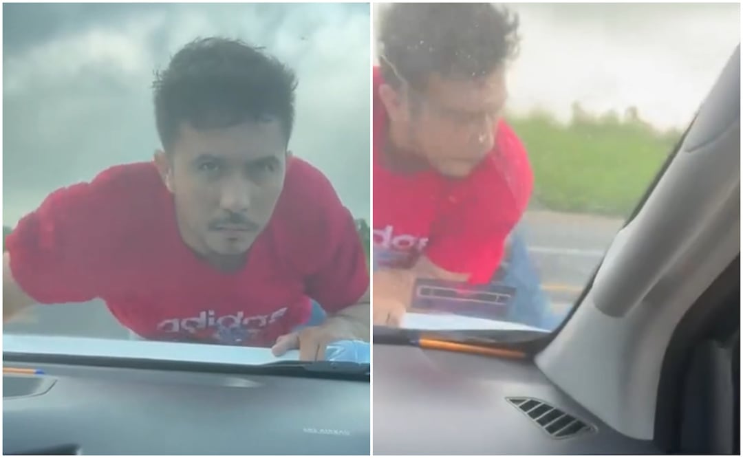 Chofer evita asalto con ladrón colgado al cofre: "era acelerar y frenar en seco", le reclaman. Foto: Captura de pantalla / Tiktok