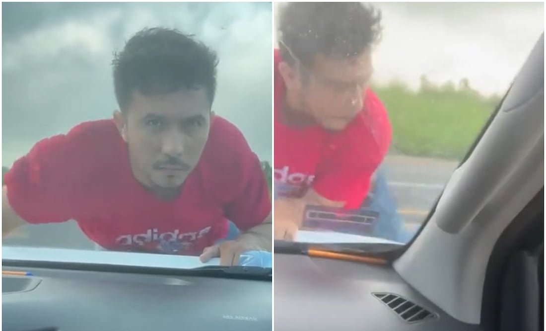 Chofer evita asalto con ladrón colgado al cofre: "era acelerar y frenar en seco", le reclaman. Foto: Captura de pantalla / Tiktok