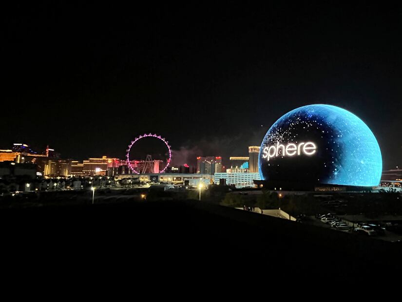 The MSG Sphere. (James Schaeffer/Las Vegas Review-Journal via AP)