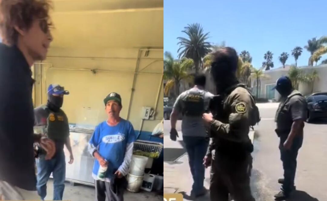 Mujer latina defiende a migrante de operativo: "Estos no son ICE. Son una maldit*s caza recompensas" | Fotos: Tiktok @soudijimenez