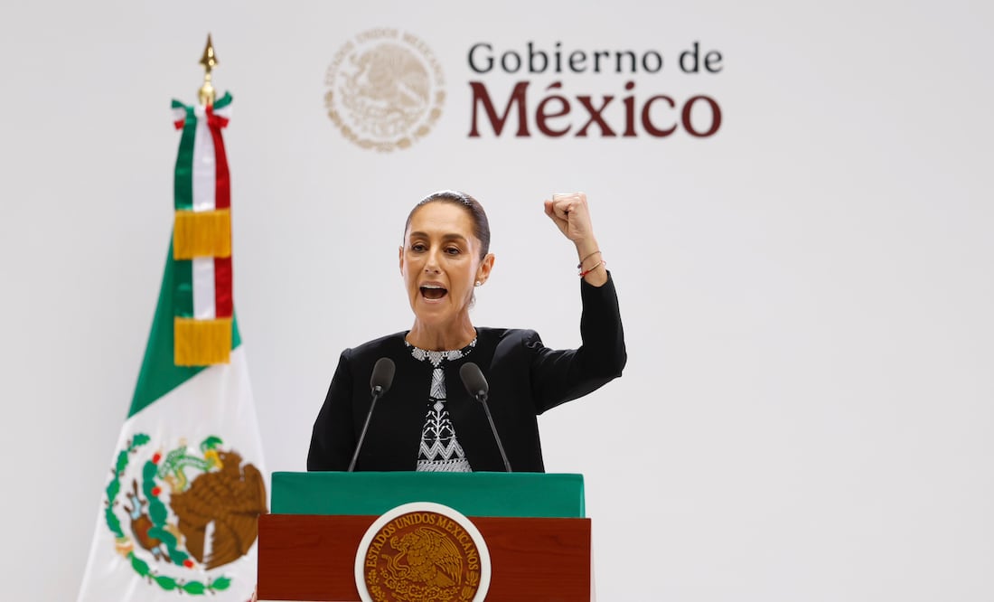 Claudia Sheinbaum hará historia: el primer Grito de Independencia de una presidenta en México. Foto: EFE/ Sáshenka Gutiérrez