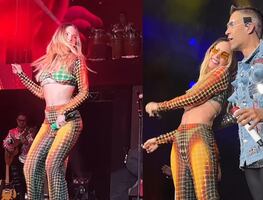 Belinda luce sensual y roba miradas con conjunto transparente en concierto de Grupo Cañaveral
