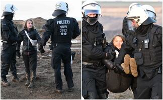 Detienen a la joven activista Greta Thunberg durante protesta en Alemania (Imágenes)
