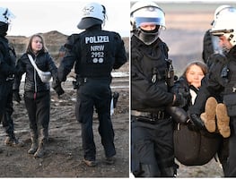 Detienen a la joven activista Greta Thunberg durante protesta en Alemania (Imágenes)