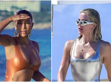 Kim Kardashian ‘roba el aliento’ con bikini metálico junto a su hermana Khloé
