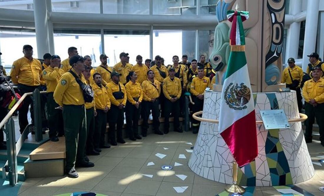 México envía segundo contingente de combatientes de incendios forestales a Canadá. Foto tomada de @SRE_mx