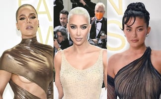 Las Kardashian 'roban miradas' con espectaculares vestidos en Navidad
