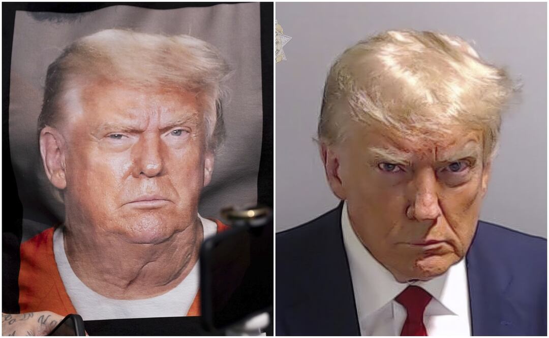 Desafiante y molesto; así la primera foto policial de Trump en la cárcel de Georgia. Foto: AP