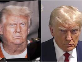 Desafiante y molesto; así la primera foto policial de Trump en la cárcel de Georgia