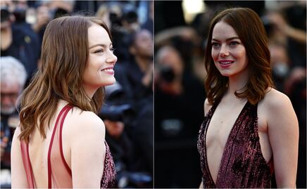 Emma Stone se luce con vestido de escote de infarto en Festival de Cannes. FOTOS